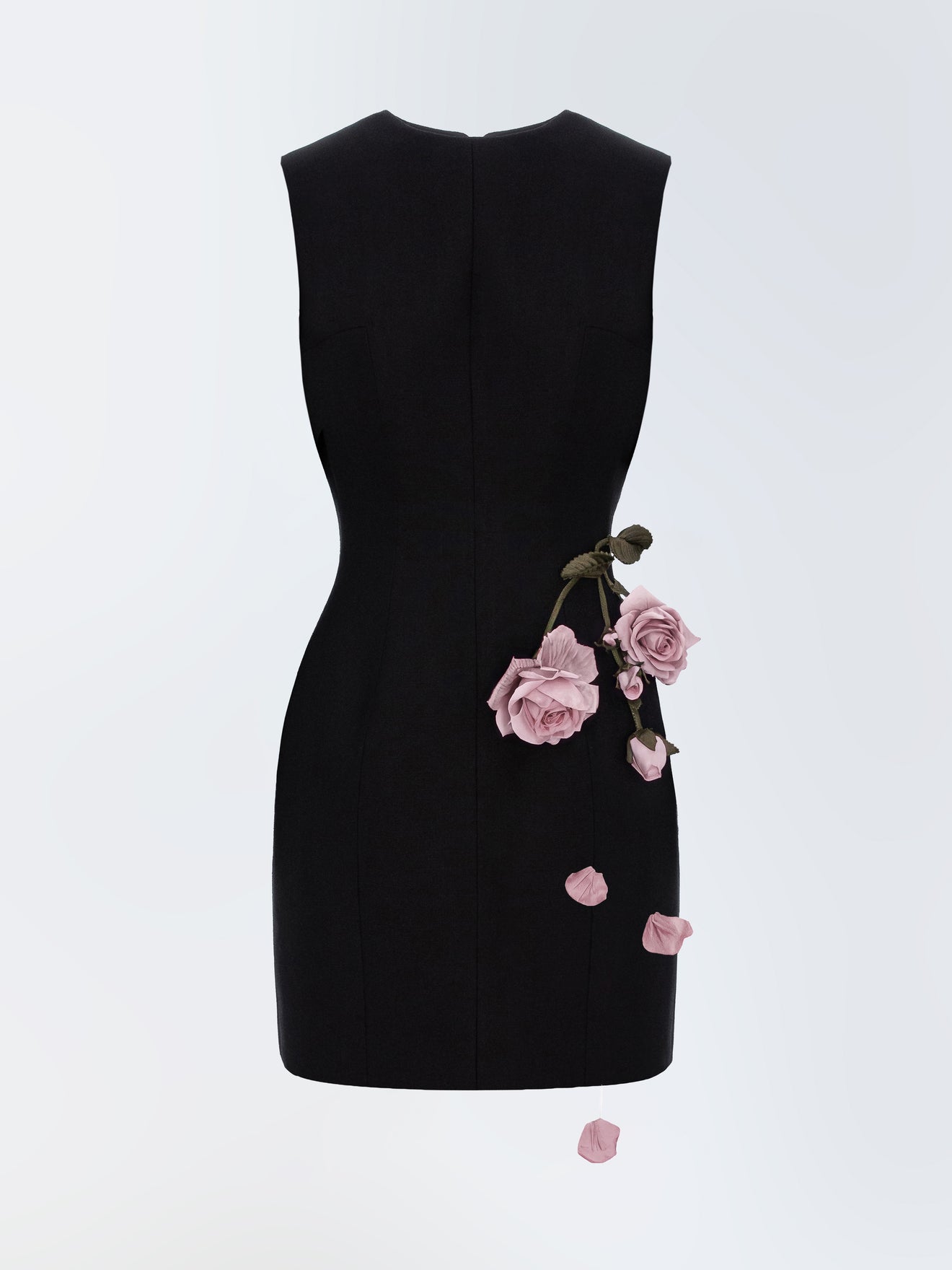 The Coquette Dress - Black/Pink Rose